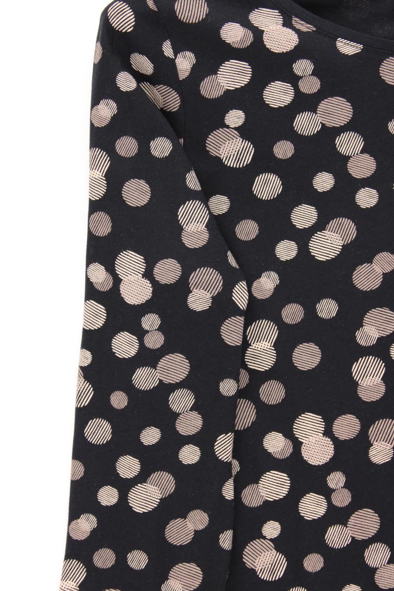 Esprit Printshirt Gr. M gepunktet Langarm schwarz aus Baumwolle