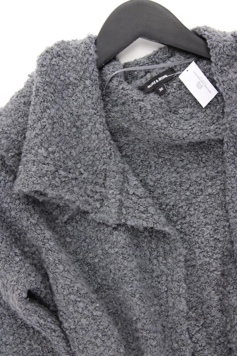 More&More Strickjacke Gr. 36 neuwertig Langarm grau aus Polyacryl