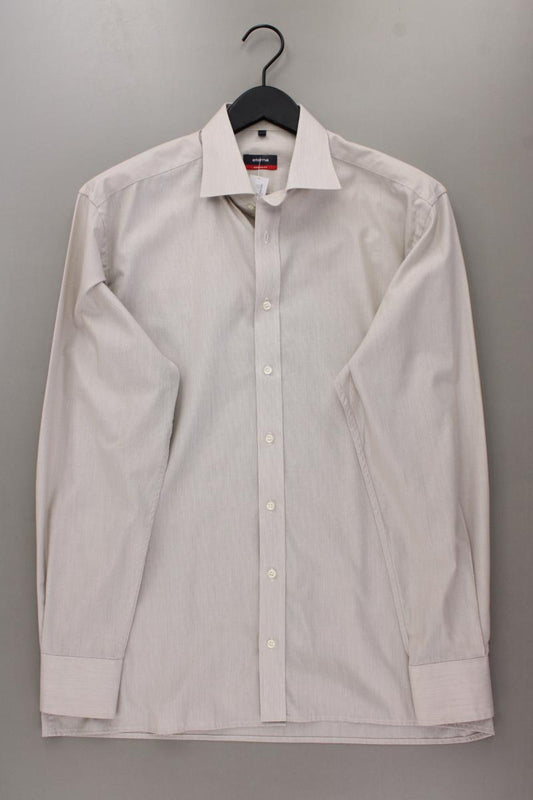 Eterna Langarmhemd für Herren Gr. Hemdgröße 41 creme aus Baumwolle