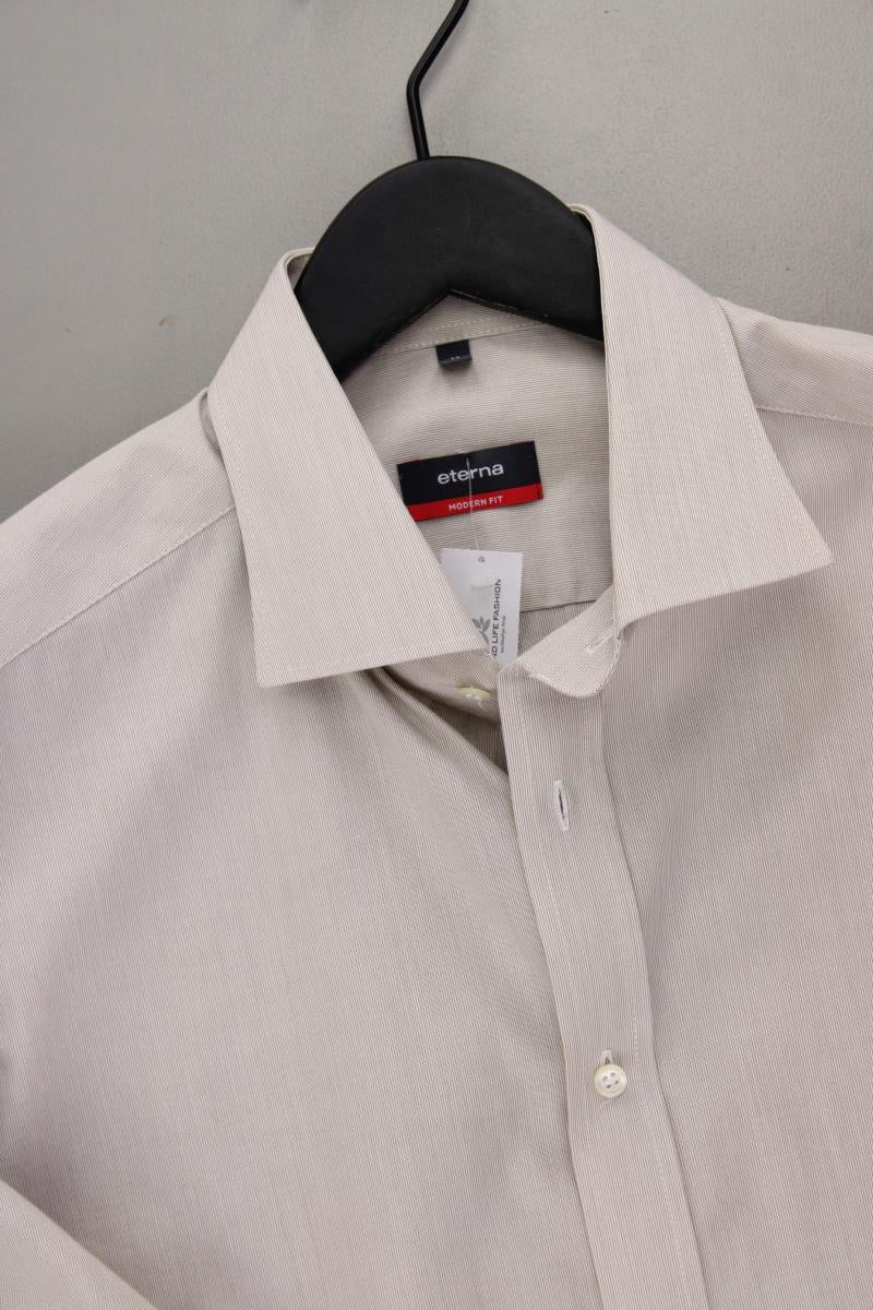 Eterna Langarmhemd für Herren Gr. Hemdgröße 41 creme aus Baumwolle