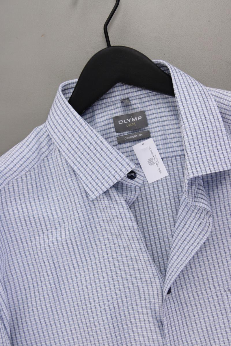 Olymp Langarmhemd für Herren Gr. Hemdgröße 43 blau aus Baumwolle