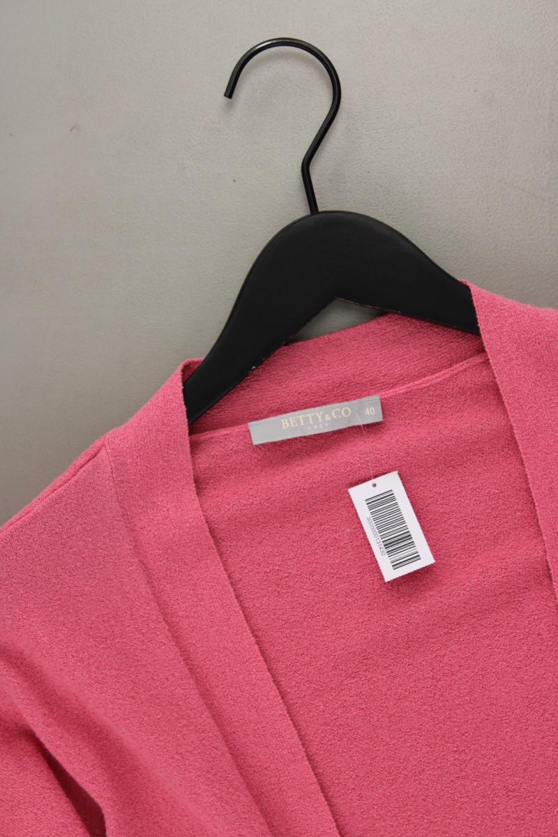 Betty & Co. Strickjacke Gr. 40 Langarm pink aus Baumwolle