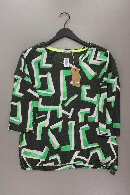 Cecil Printshirt Gr. M geometrisches Muster neu mit Etikett 3/4 Ärmel grün
