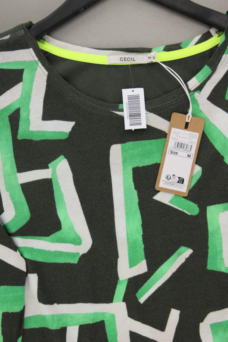Cecil Printshirt Gr. M geometrisches Muster neu mit Etikett 3/4 Ärmel grün