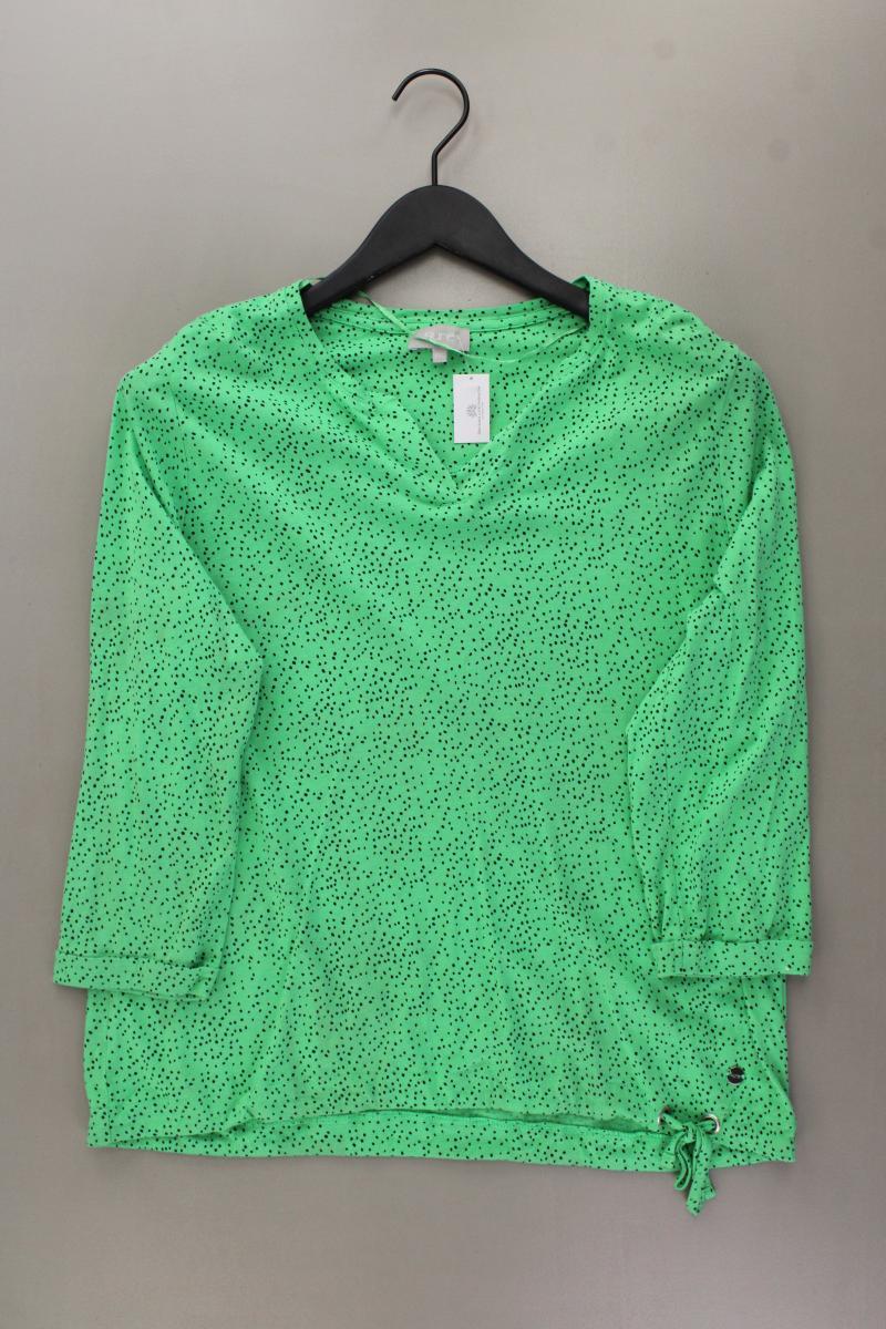 Sure Shirt mit V-Ausschnitt Gr. XXL gepunktet 3/4 Ärmel grün aus Baumwolle