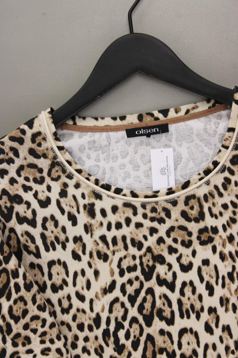 olsen Longsleeve-Shirt Gr. 42 mit Tierdruck Langarm braun
