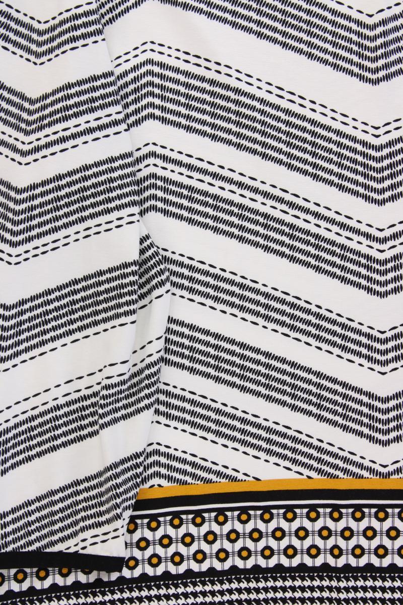 Bonita Printshirt Gr. L geometrisches Muster Langarm schwarz aus Viskose