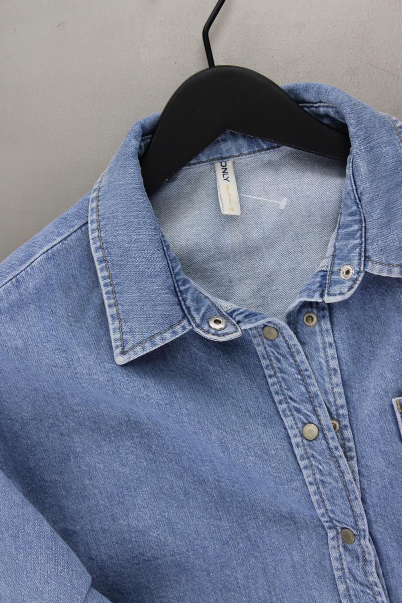Only Jeanshemd Gr. M Langarm blau aus Baumwolle