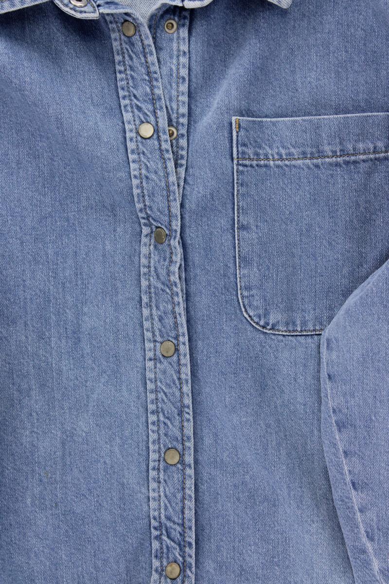 Only Jeanshemd Gr. M Langarm blau aus Baumwolle