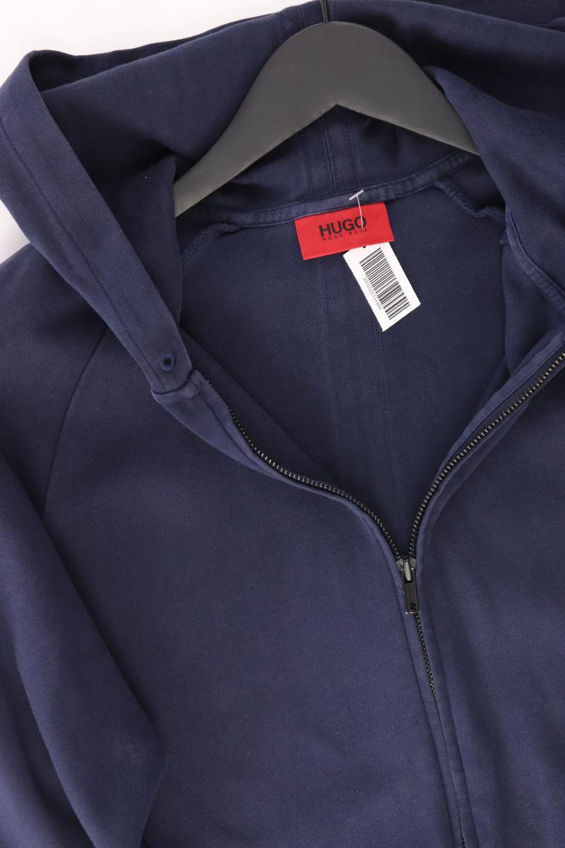 Hugo Boss Sweatjacke für Herren Gr. XL Langarm blau aus Baumwolle