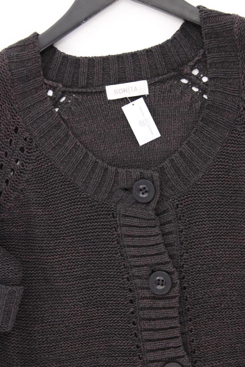 Bonita Strickjacke Gr. L Kurzarm braun aus Polyacryl