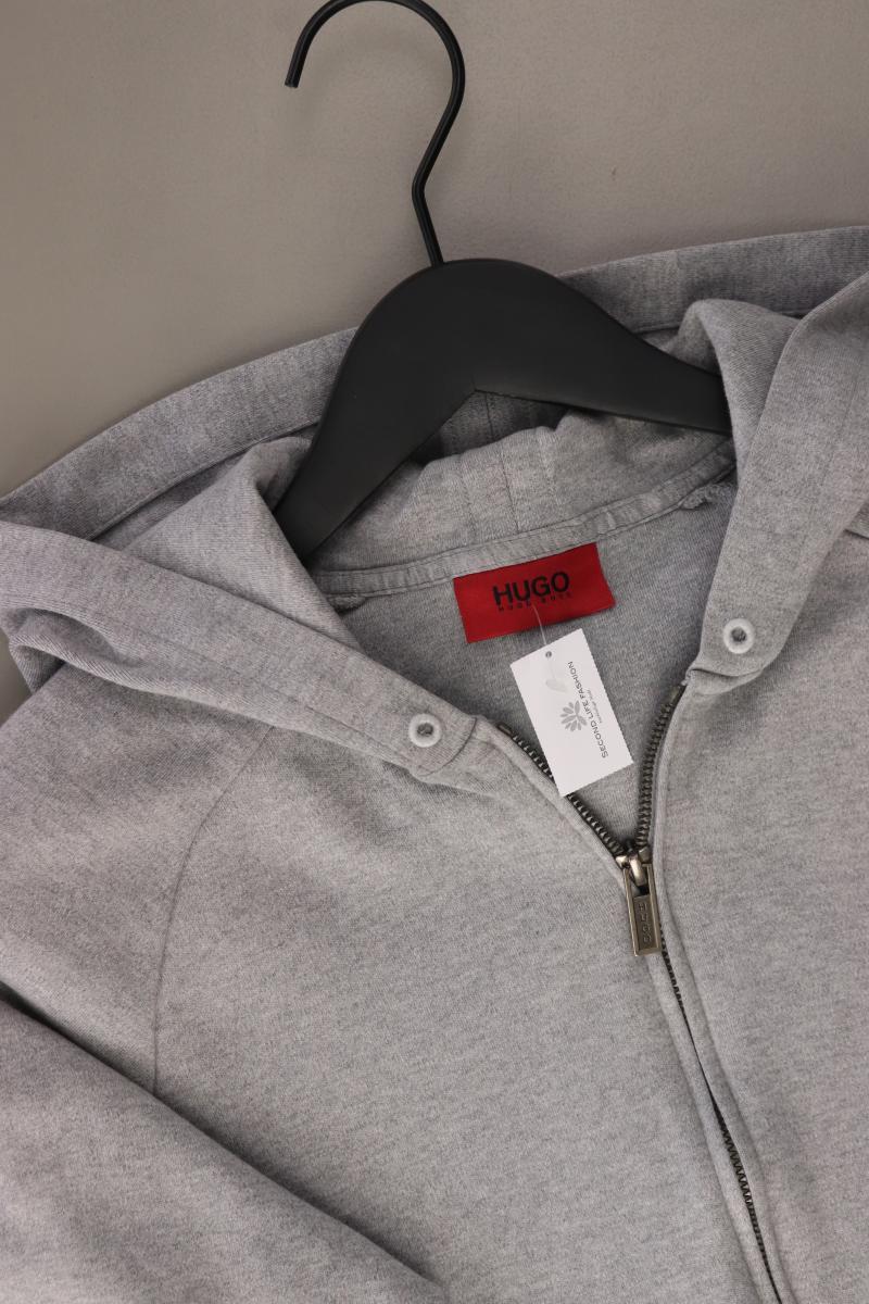 Hugo Boss Sweatjacke für Herren Gr. XL Langarm grau aus Baumwolle