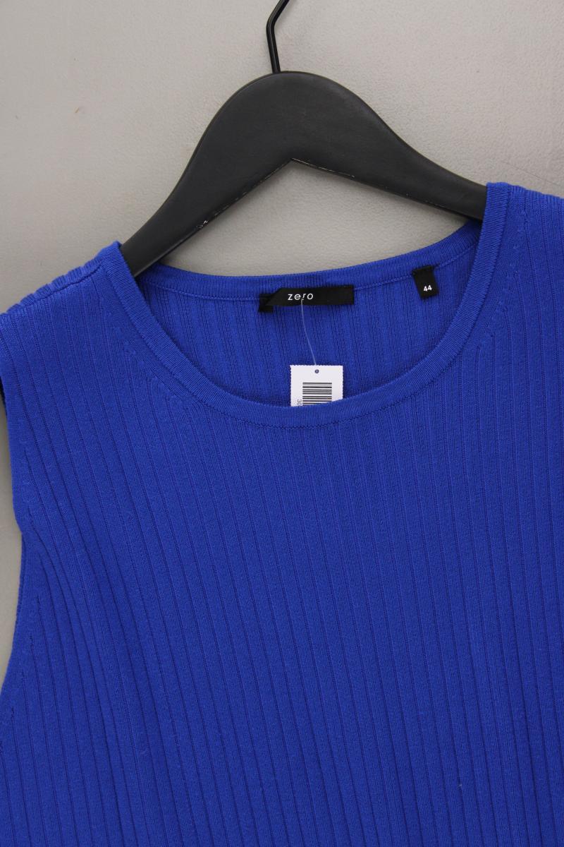 Zero Strickkleid Gr. 44 Ärmellos blau aus Viskose