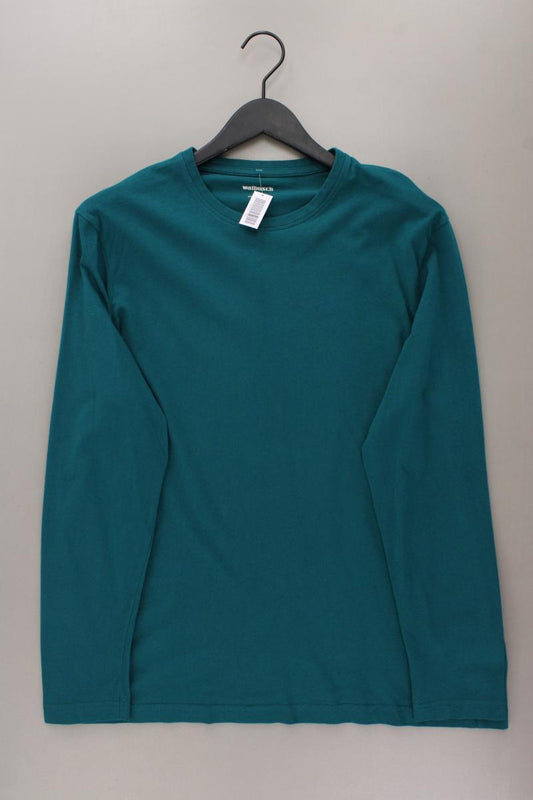 Walbusch Longsleeve-Shirt für Herren Gr. 54 Langarm blau aus Baumwolle