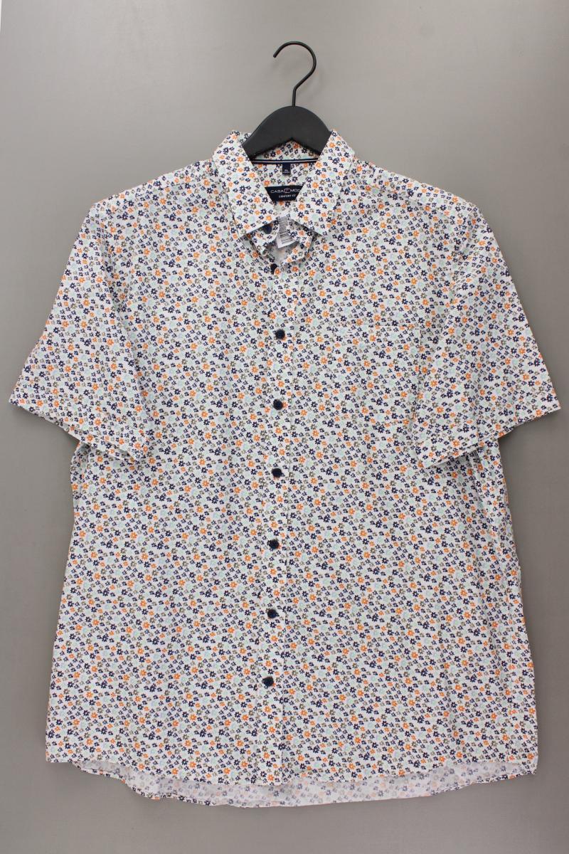 Casa Moda Kurzarmhemd für Herren Gr. Hemdgröße 43/44 mit Blumenmuster mehrfarbig
