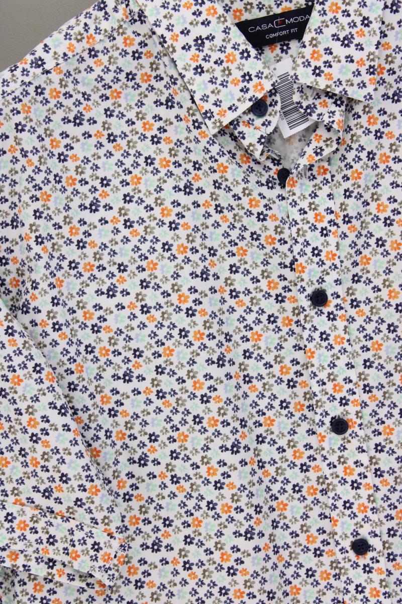 Casa Moda Kurzarmhemd für Herren Gr. Hemdgröße 43/44 mit Blumenmuster mehrfarbig