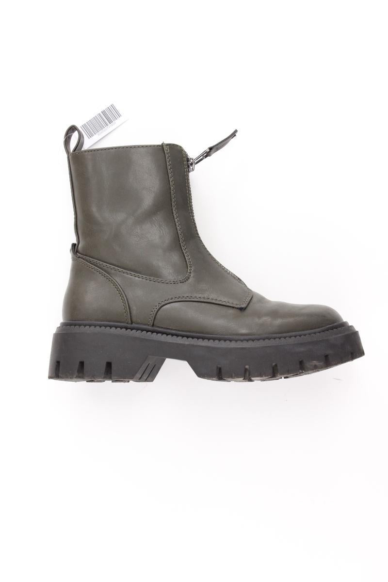 Catwalk Stiefeletten Gr. 37 olivgrün aus Kunstleder