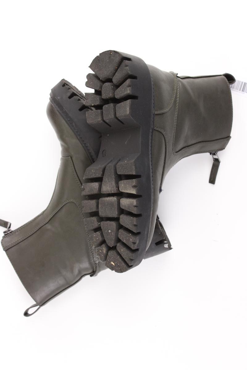 Catwalk Stiefeletten Gr. 37 olivgrün aus Kunstleder