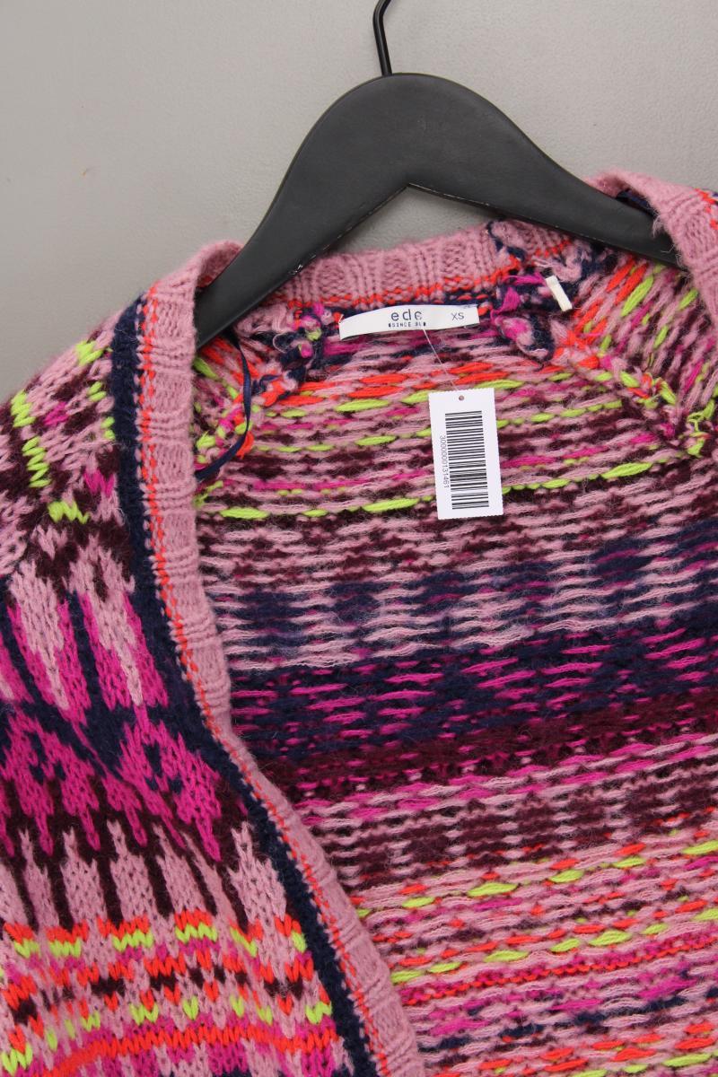 edc by Esprit Strickjacke Gr. XS mit Faire-Isle-Muster Langarm mehrfarbig