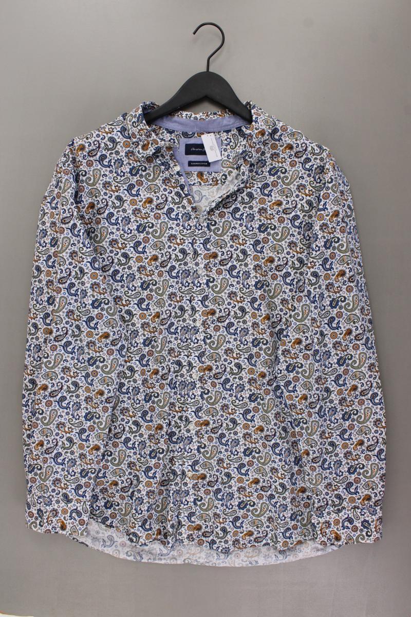 Christian Berg Langarmhemd für Herren Gr. XXL mit Paisleymuster mehrfarbig