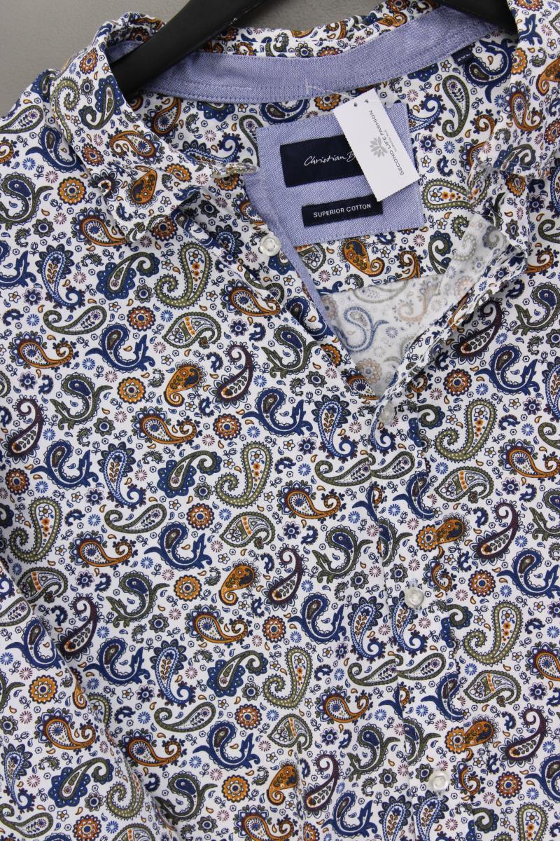 Christian Berg Langarmhemd für Herren Gr. XXL mit Paisleymuster mehrfarbig