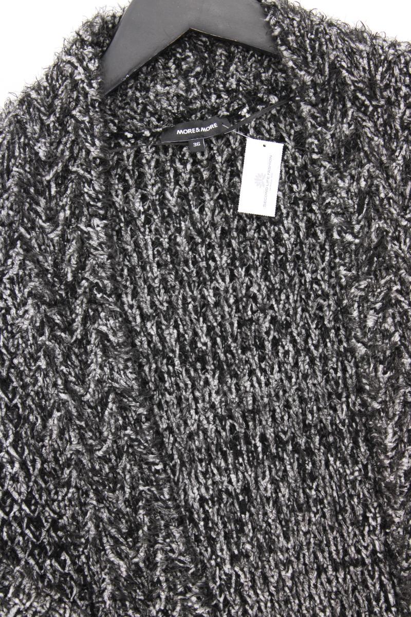 More&More Strickjacke Gr. 36 3/4 Ärmel grau aus Polyamid