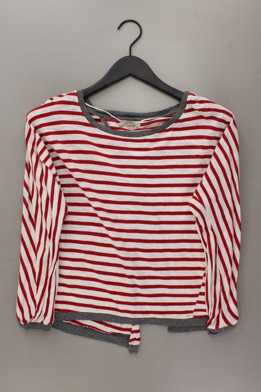 Zara Ringelshirt Gr. M gestreift 3/4 Ärmel rot aus Baumwolle