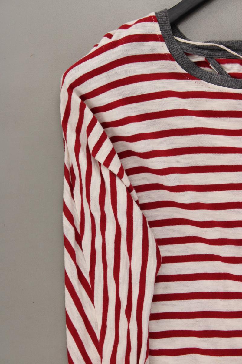 Zara Ringelshirt Gr. M gestreift 3/4 Ärmel rot aus Baumwolle
