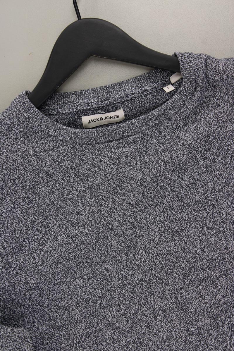 Jack & Jones Feinstrickpullover für Herren Gr. L grau aus Baumwolle