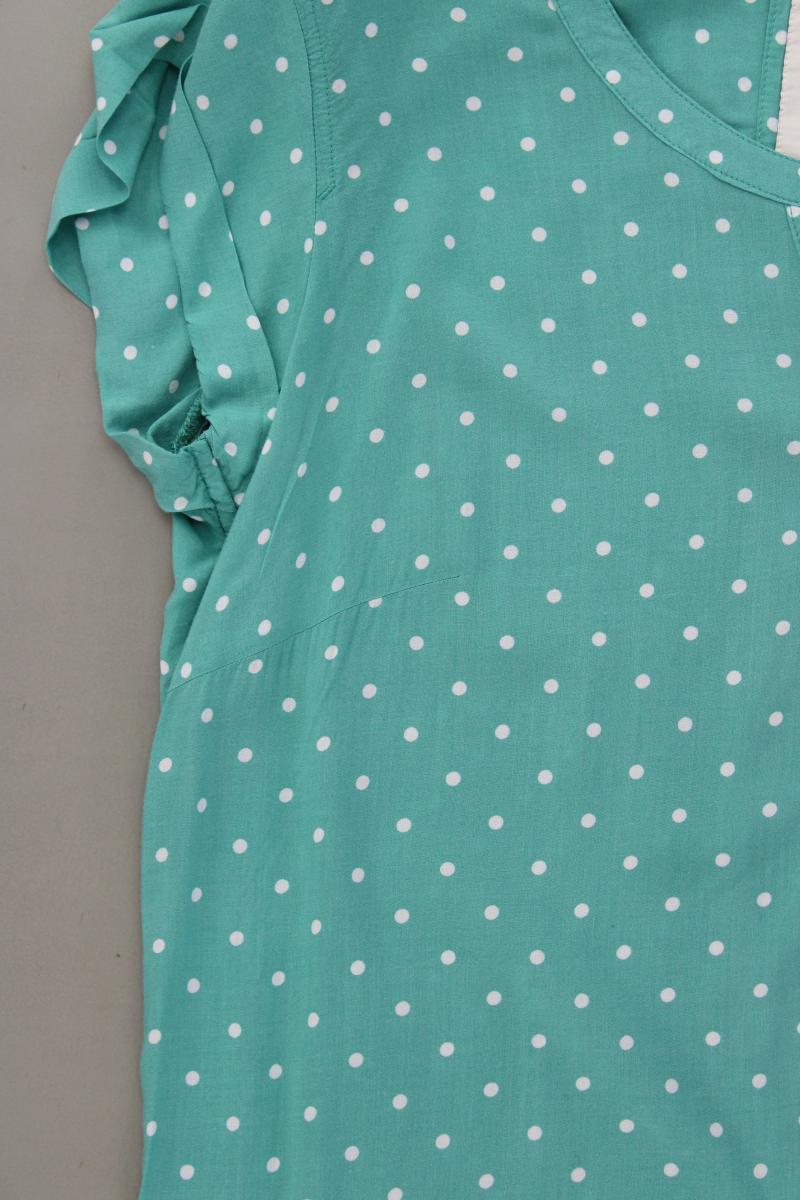 Tom Tailor Kurzarmbluse Gr. 40 gepunktet grün aus Viskose