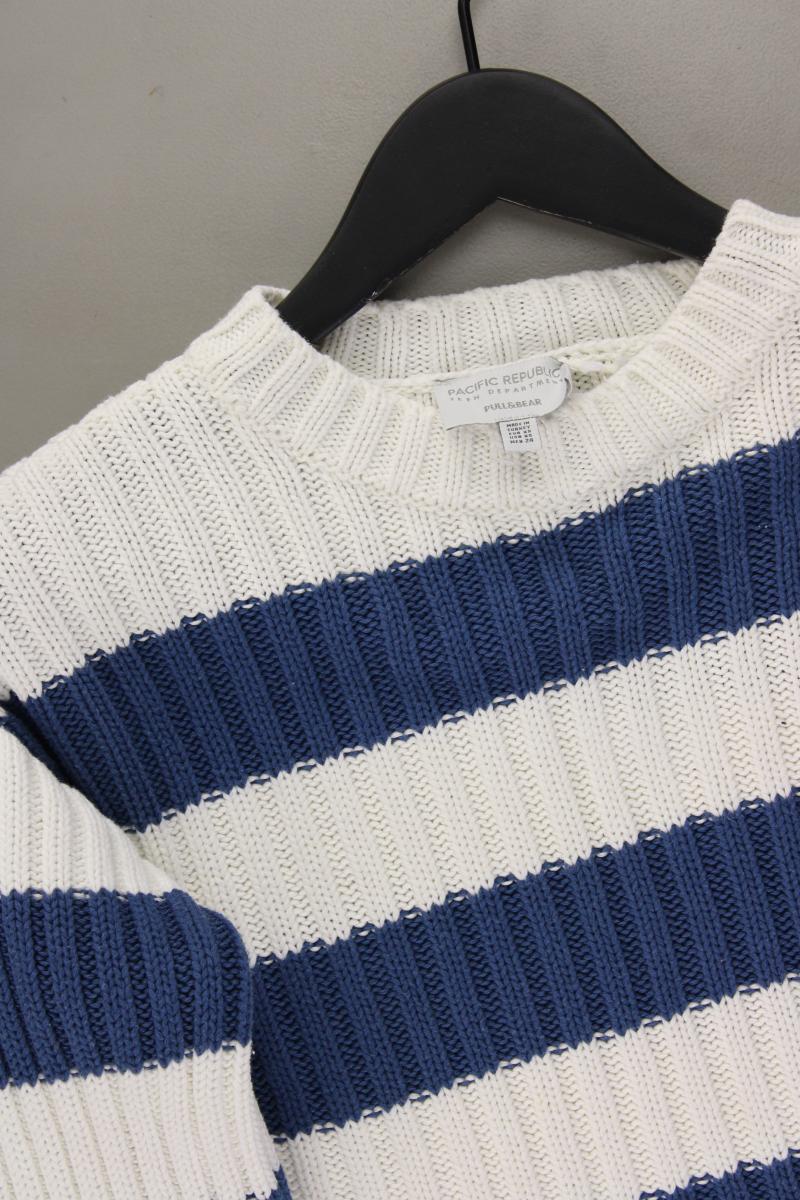 Pull&Bear Cropped Pullover Gr. XS gestreift blau