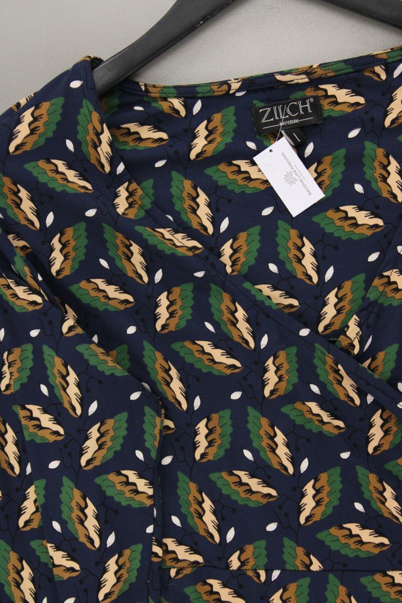 Zilch Amsterdam Jerseykleid Gr. L Langarm mehrfarbig aus Viskose
