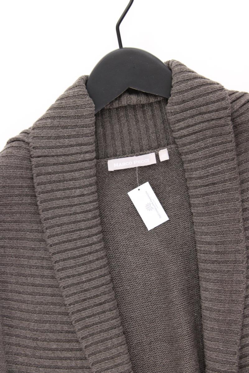 Marco Pecci Strickjacke Gr. 40 Kurzarm braun aus Polyacryl