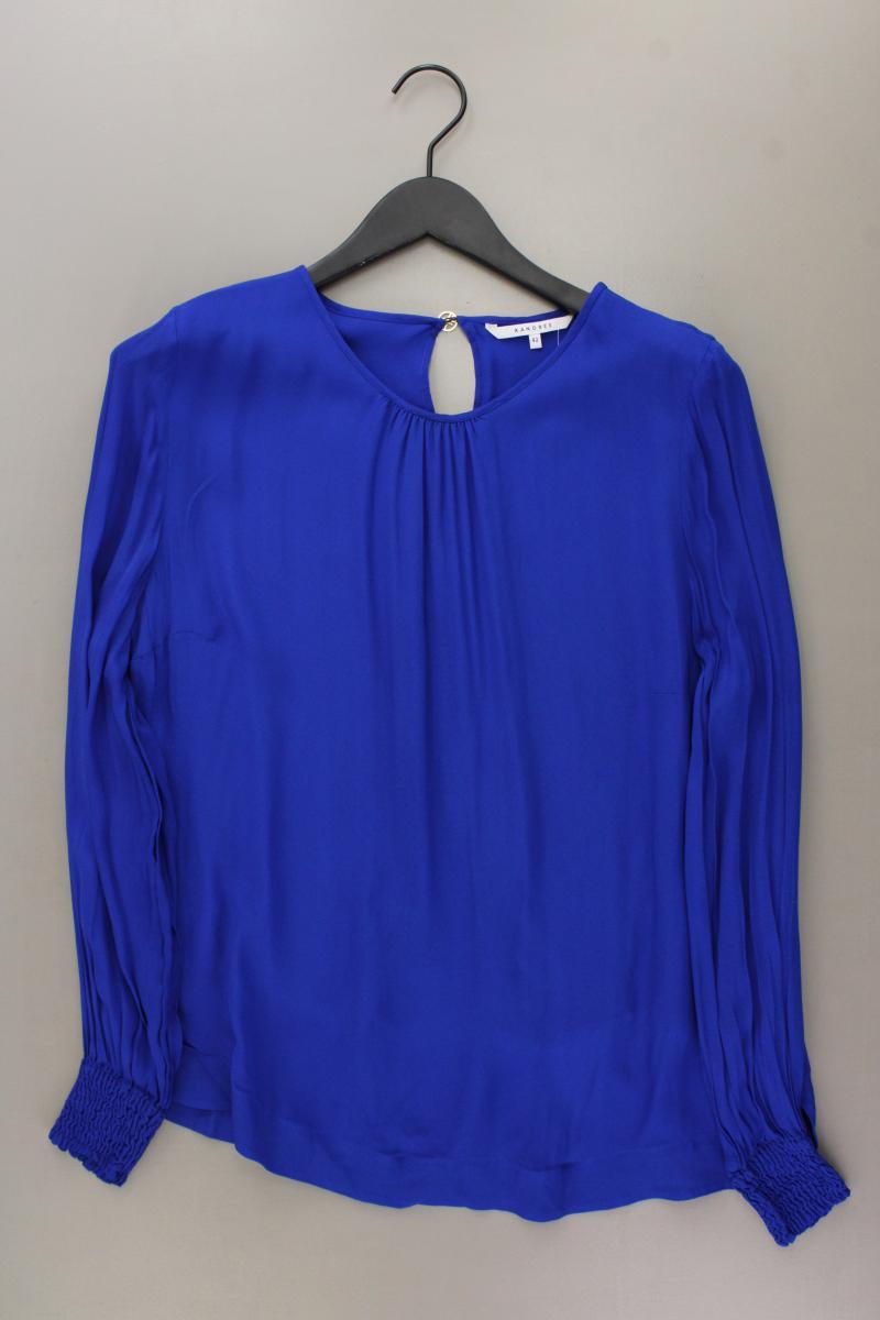 Xandres Langarmbluse Gr. 42 blau aus Viskose