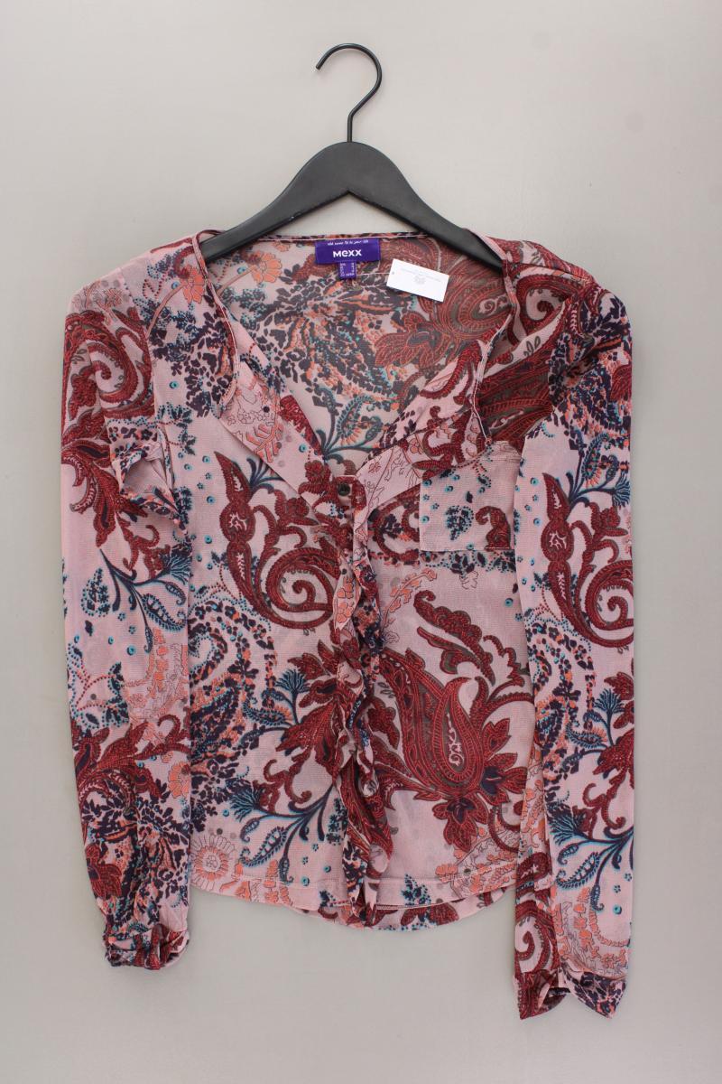 Mexx Y2K Bluse Gr. XS mit Paisleymuster Langarm Vintage rosa