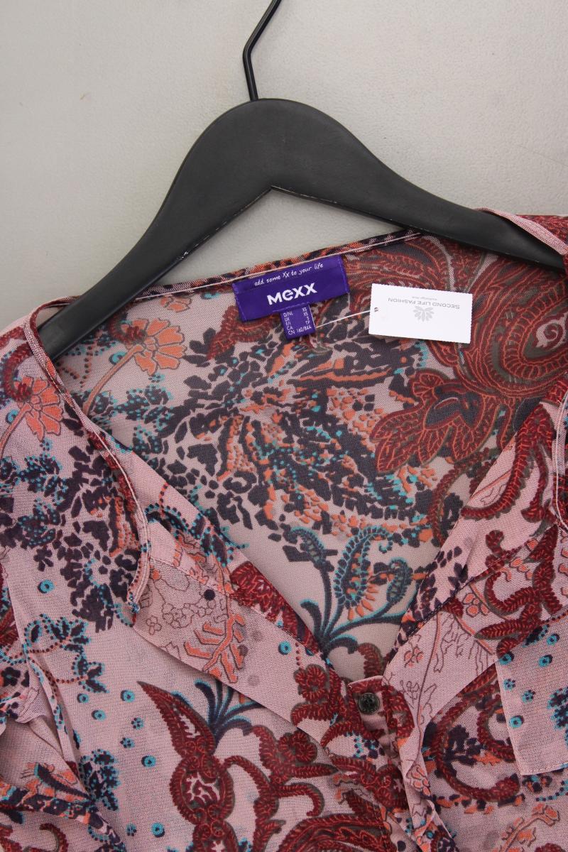 Mexx Y2K Bluse Gr. XS mit Paisleymuster Langarm Vintage rosa