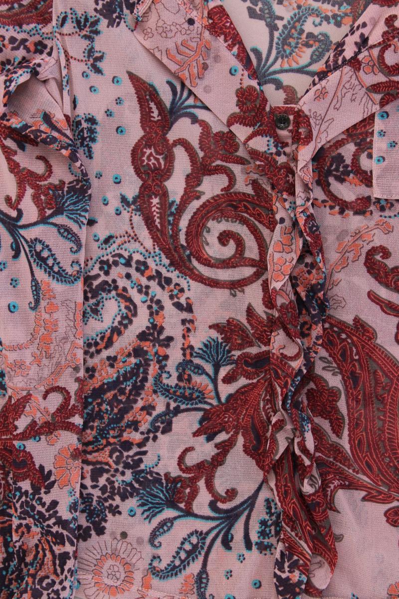 Mexx Y2K Bluse Gr. XS mit Paisleymuster Langarm Vintage rosa