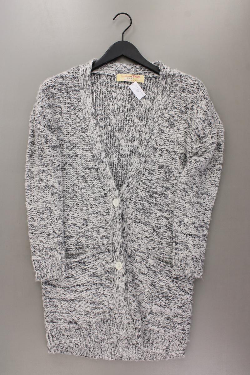 Tom Tailor (Denim) Strickjacke mit Glitzer Gr. XS Langarm grau aus Polyacryl