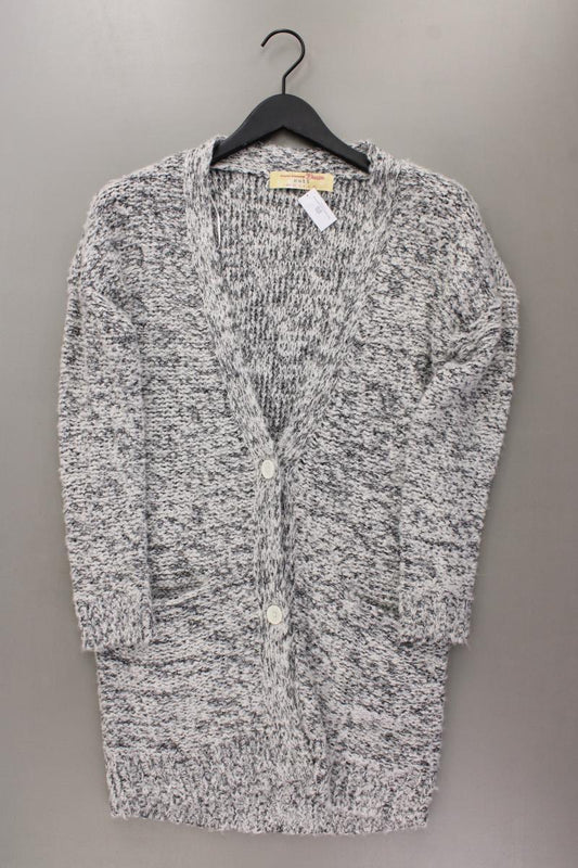 Tom Tailor (Denim) Strickjacke mit Glitzer Gr. XS Langarm grau aus Polyacryl