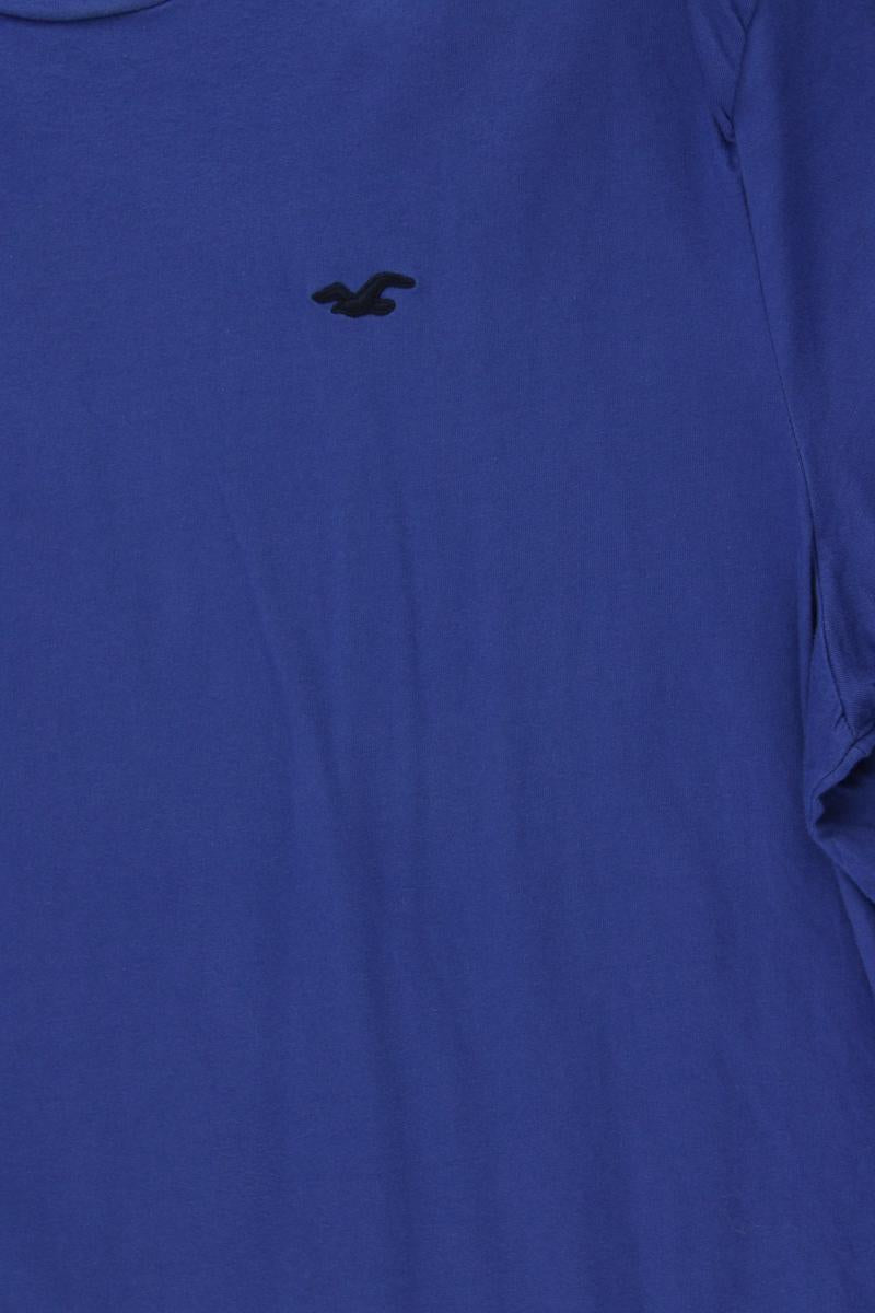 Hollister T-Shirt für Herren Gr. XXL Kurzarm blau aus Baumwolle