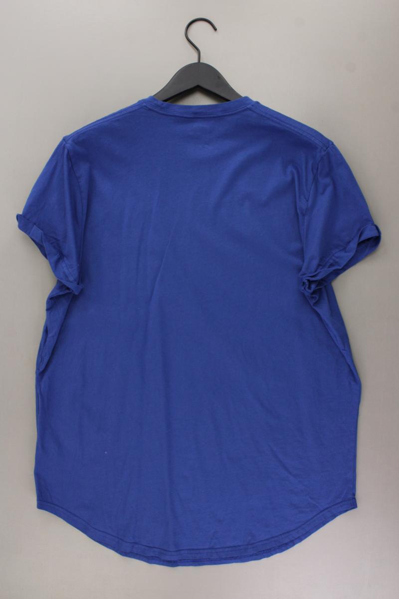 Hollister T-Shirt für Herren Gr. XXL Kurzarm blau aus Baumwolle