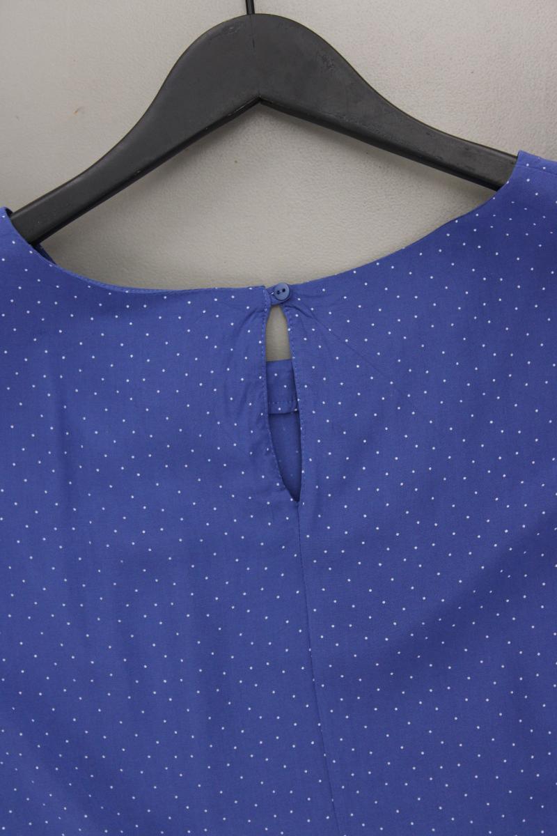 CAMAiEU Kurzarmbluse Gr. 40 gepunktet blau