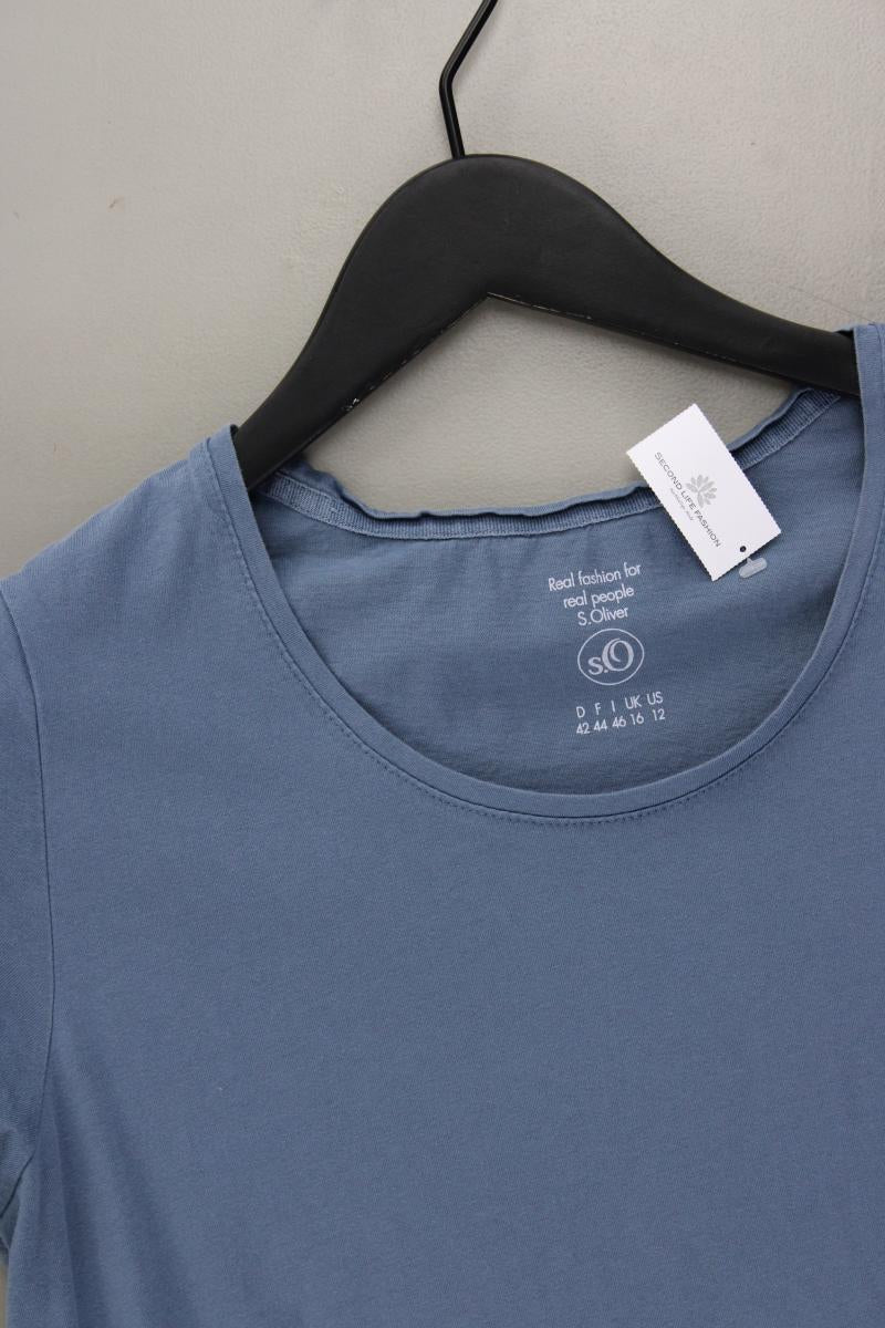 s.Oliver T-Shirt Gr. 42 Kurzarm blau