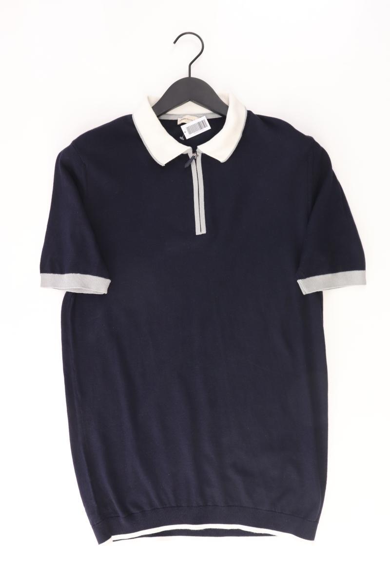 Altinyildiz Classics Poloshirt für Herren Gr. L Kurzarm blau aus Baumwolle