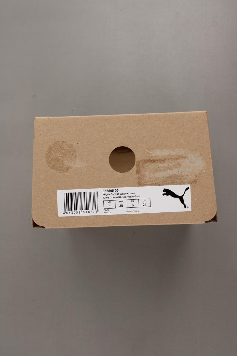 Puma Glyde Canvas Washed Low Sneaker Gr. 38 neuwertig grün aus Leder