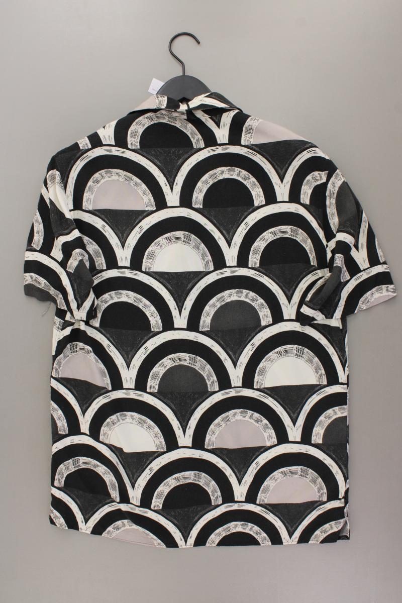 Zara Kurzarmhemd für Herren Gr. XL grau aus Viskose