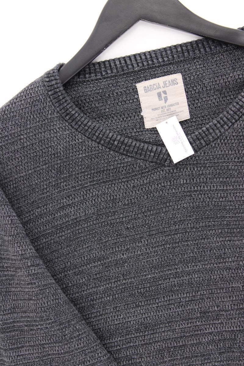 Garcia Jeans Feinstrickpullover für Herren Gr. XL grau aus Baumwolle