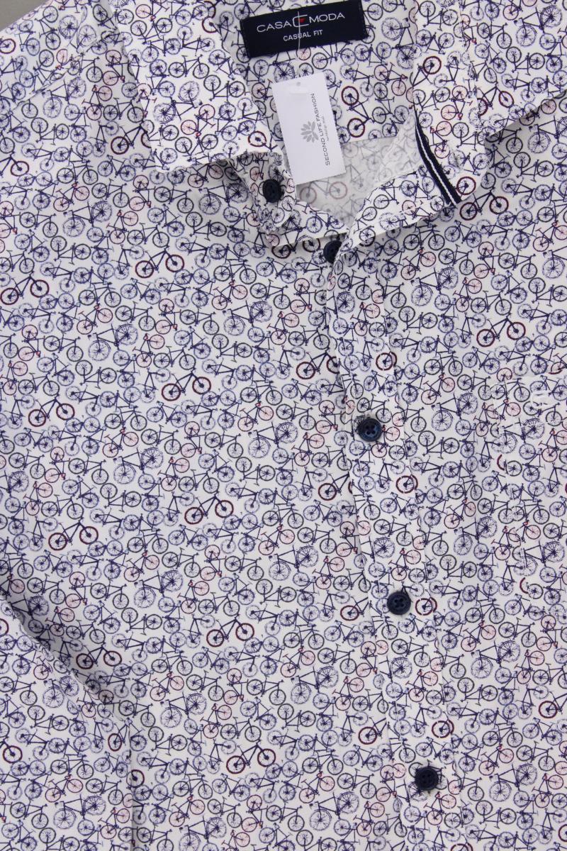 Casa Moda Langarmhemd mit Fahrradmuster für Herren Gr. Hemdgröße 45/46