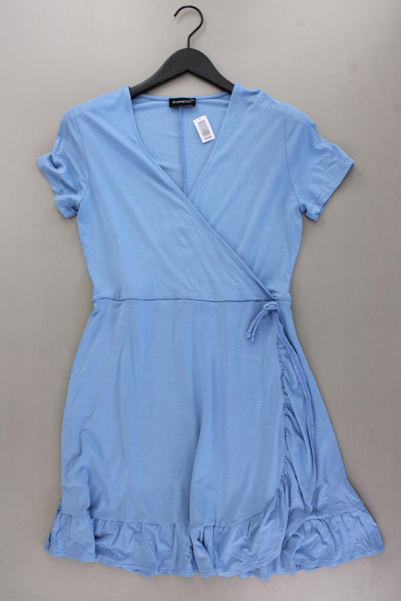Even & Odd Jerseykleid Gr. L Kurzarm blau aus Viskose