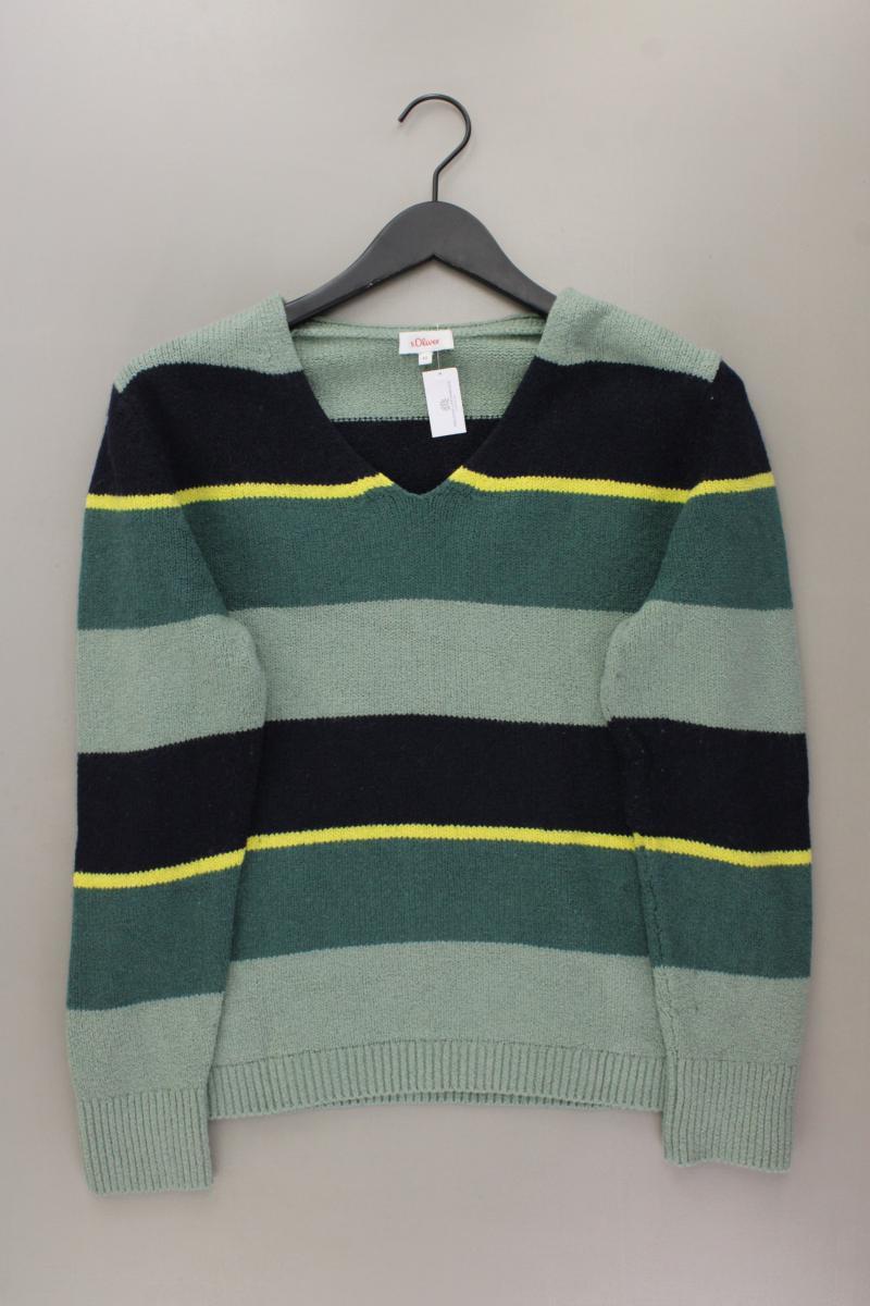 s.Oliver Feinstrickpullover Gr. 40 grün aus Baumwolle